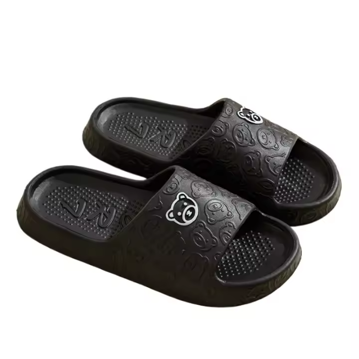 Zapatillas de Hombre de Verano Dibujos de Osito, Suela Suave y Gruesa, Antideslizante, Chanclas Exquisitas para Baño, Playa, Aire Libre para Parejas - 1