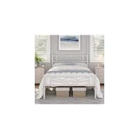 Cama Individual 90 x 190 cm con Espacio Almacenamiento Bajo Marco Metal Altura del Suelo 32 cm Blanco - details 8