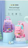 Mochila escolar con ruedas para niñas, adolescentes, niños, bolsa con ruedas, dibujos animados - details 0