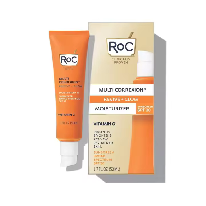 Hot RoC Multi Correxion Revive + Glow, 10% de vitamina C activa para el rostro, tratamiento diario antienvejecimiento, arrugas y tono para el cuidado de la piel, iluminador - 1
