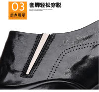 La primera capa de cuero de vaca de los hombres zapatos casuales de cuero formales de negocios zapatos de los hombres antideslizantes. - details 10