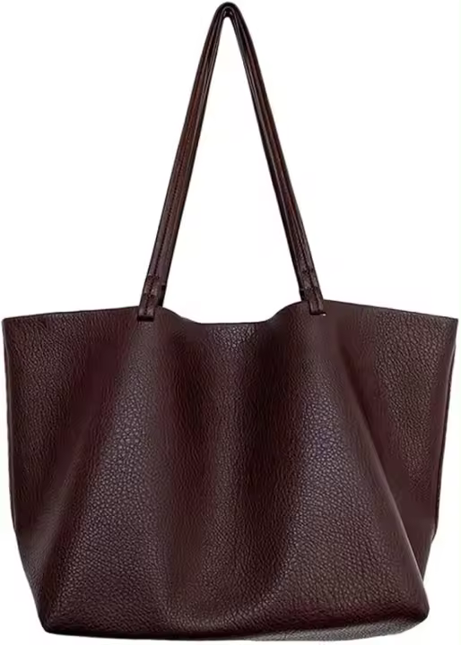 Bolso de hombro moderno para mujer, de piel sintética, grande, ligero, tipo hobo, con asa superior. - 1