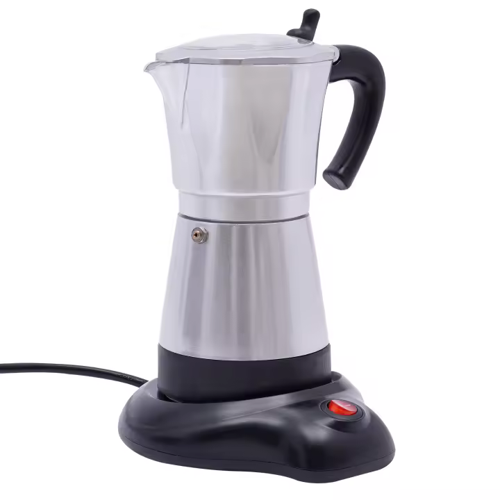 6 tazas Cafetera espresso eléctrica pequeña cafetera italiana pequeña, 300 ml, inducción, cafetera espresso eléctrica - 1