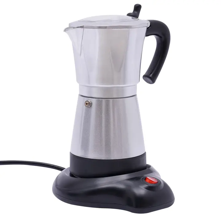 6 tazas Cafetera espresso eléctrica pequeña cafetera italiana pequeña, 300 ml, inducción, cafetera espresso eléctrica - 1
