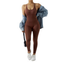 Mono ajustado para mujer, mono deportivo informal para todas las estaciones, ropa deportiva ajustada sin mangas, mono todo en uno, ropa para mujer - details 27