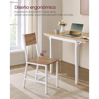 Juego de 2 Sillas de Comedor Marco de Acero, Estilo Industrial Marrón Rústico y Negro Tinta LDC092B01V1 - details 21