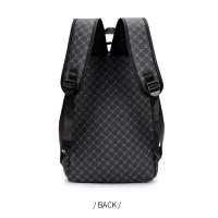 Mochila Simple con personalidad a la moda con boca de tiburón para hombre, mochila escolar a cuadros para estudiantes de secundaria, mochila para ordenador - details 11