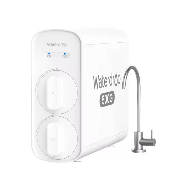 Waterdrop G5P500 Ósmosis Inversa Agua Filtro, Certificado NSF/ANSI 372, Ósmosis Inversa de 7 Etapas, Sistema de Filtración de Agua de Ósmosis Inversa de 500G, 2:1 Puro a Drenaje, Reduce TDS, Sin BPA - 1