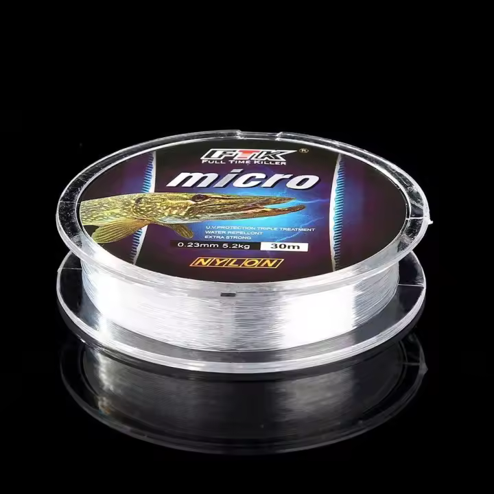 Aparejos de pesca, sedal de pesca en hielo de 2,9-12,5 LB, línea de pesca con revestimiento que se hunde de 0,3-2,5 MM, 9 tamaños, pesca de invierno transparente en agua salada - 1