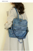 Mochila para mujer, mochila retro ligera para niñas, bolso de hombro de doble propósito, de viaje, de ocio, de gran capacidad. - details 11