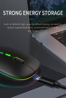 Portable RGB Bluetooth Wireless Mouse 2.4GHz USB Rechargeable Power Display Mouse Gamer for iPad Laptop PC Macbook Gaming Mouse - details 6