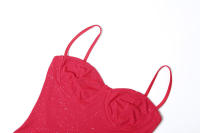 BUNO-Minivestido Sexy con volantes y purpurina para mujer, vestido asimétrico rojo con espalda descubierta para fiesta y playa, vestidos ajustados para primavera y verano 2025 - details 10