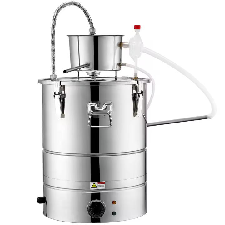 Destilador de alcohol SucceBuy, destilador de agua de 9 galones con barril Thumper y bomba de agua - 1