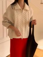 Suéter De Mujer, suéteres De invierno para Mujer, cárdigan Traf, tejido grande para Mujer, Ropa De abrigo De punto holgada De manga larga, Ropa De Mujer - details 27