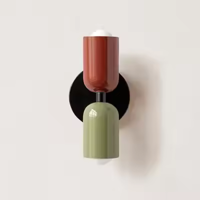 Lámpara de pared de cabecera colorida, lámpara de pared del pasillo nórdica para sala de estar, macarrón para habitación de niños, lámpara de decoración Interior para el hogar - 1