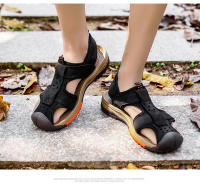 Novedad de verano para hombre, sandalias huecas transpirables, deportes al aire libre y ocio, zapatos de playa grandes antideslizantes - details 9