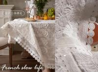 Mantel de banquete ENCE de lujo, funda blanca americana bordada para salón y dormitorio - details 2