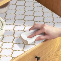 1 rollo de revestimiento para estantes, antideslizante para refrigerador, impermeable y cortable, almohadilla no adhesiva, gabinete a prueba de humedad - details 3