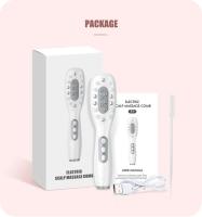 Peine eléctrico, terapia de luz LED roja y azul, cepillo de masaje con vibración EMS, medicina antipérdida, aplicador de aceite para el cuero cabelludo - details 16