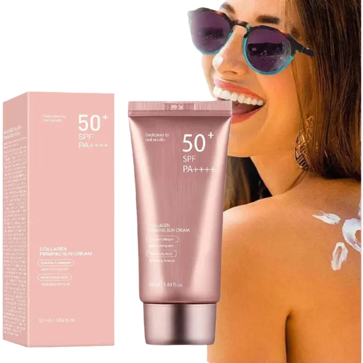 Crema de Sol Refrescante SPF50+ PA+++ Firmante de Colágeno de 50ML Control de Aceite - 1