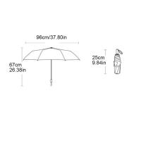 Paraguas automático con estampado de letras Capybara, paraguas ligero Anti-UV, protección solar, sombrilla de doble uso para sol y lluvia - details 0
