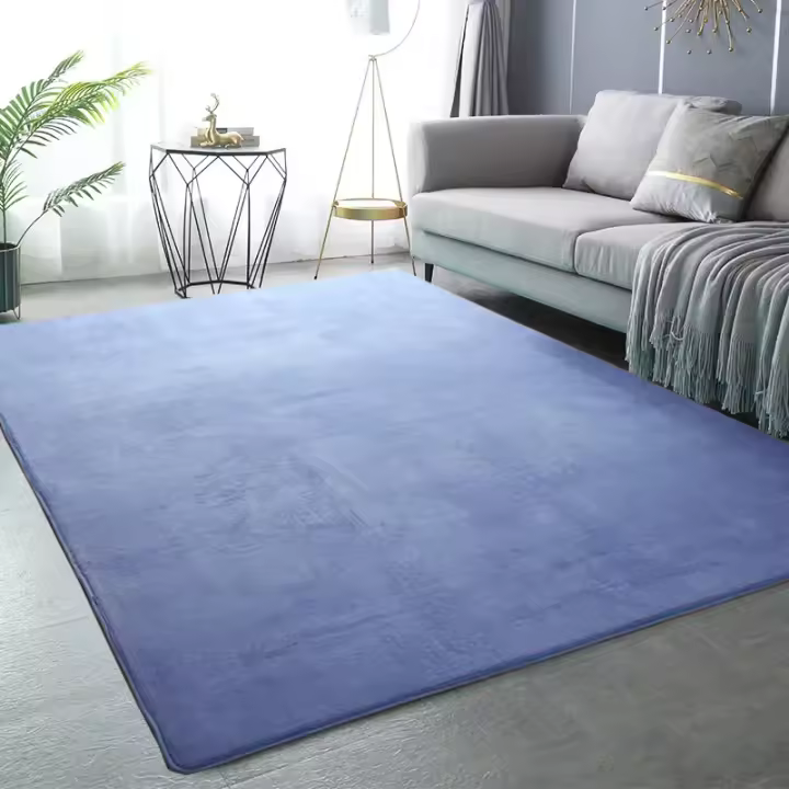 Alfombra de Terciopelo Coral para Decoración de Sala de Estar Moderna Espesora Corta Alfombra de Juego para Habitación de Niños Cojín para Balcón - 1