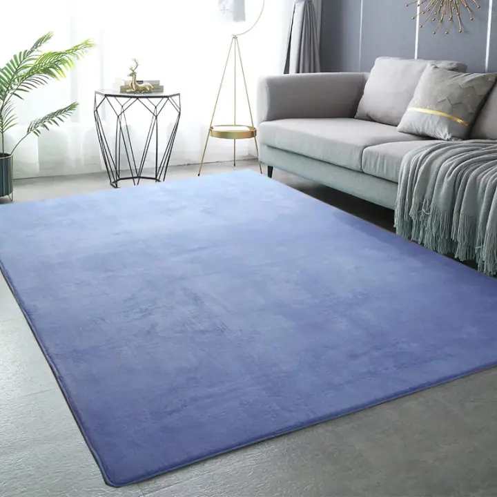 Alfombra de Terciopelo Coral para Decoración de Sala de Estar Moderna Espesora Corta Alfombra de Juego para Habitación de Niños Cojín para Balcón - 1