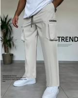 Pantalones Plus Size para Hombres Diseño de Cremallera, Bolsillos Tres Dimensiones, Versátil para Deportes al Aire Libre Material de Poliéster, Hecho en China - details 0