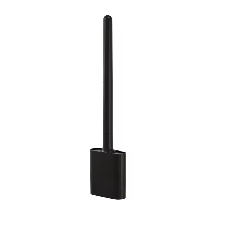Cepillo De Inodoro Mini De Silicona Con Base Antifugas Y Cerdas Flexibles Para Baño Cepillo Suave Para Limpieza Rapida Y Secado - 1