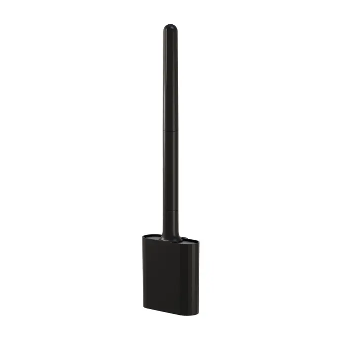 Cepillo De Inodoro Mini De Silicona Con Base Antifugas Y Cerdas Flexibles Para Baño Cepillo Suave Para Limpieza Rapida Y Secado - 1