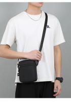 Mini bolso cruzado informal Simple para hombre, bolso de hombro pequeño de nailon para hombre, bandolera lateral Oxford negra, bolso de pecho para marido - details 5