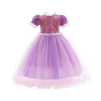 Vestido de fiesta de cumpleaños de princesa púrpura para niñas pequeñas, disfraz de Halloween, Pascua, carvinal, vestido de fiesta de vacaciones para niñas - details 16