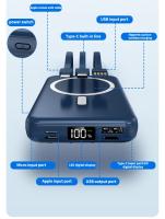 Power Bank 10000mAh, 5000mAh, MagSafe Magnetic, 4 cables incorporados - Batería externa inalámbrica de carga eficiente - Compatible con iPhone 12/13/14/15/16 Pro/Mini/Pro MAX - details 9
