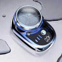 Mini Afeitadora eléctrica de viaje para hombre, recortadora de barba facial con carga USB y pantalla Digital, Afeitadora recargable, lavable, para el hogar y el coche - details 6