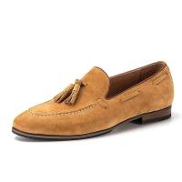 Zapatos casuales de moda de gamuza con borlas elegantes, zapatos formales de cuero genuino para hombres - details 4