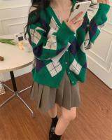 Cardigan de Punto Retro para Mujer 2024 Ajuste Suelto, Manga Larga, Gancho, Elegante - details 26