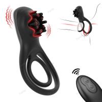 Anillo vibrador Leten, estimulador de clítoris, juguetes sexuales para parejas adultas para hombres, vibradores de rosa negra - details 8
