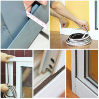 Tira de sellado para ventana y puerta, cepillo a prueba de viento y sonido, cinta autoadhesiva para parabrisas, 3/5M - details 2