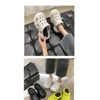Zuecos de verano para mujer, ropa para exteriores, sandalias antideslizantes de EVA medio envueltas para mujer, zapatillas de punta cerrada para hombre - details 4