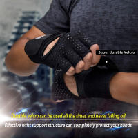 Guantes de Entrenamiento Soporte de Muñeca con Correa Antideslizantes con Palma Acolchada - details 6