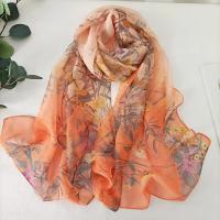 Verde Hierba mujeres elegante gasa Georgette Bandana bufanda verano playa protector solar fino Hijab - details 16