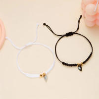 2 unids/set corazón romántico magnético atraer pareja para Mujeres Hombres moda cuerda trenzada pulsera a juego joyería de amistad - details 14