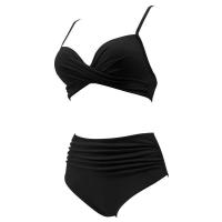 Bikini sexy de cintura alta con estampado de leopardo, abertura cruzada y bolso rígido, traje de baño 2025. - details 2