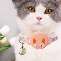 Collar de posicionamiento de gato con efecto luminoso, hebilla de seguridad, patrón de gato, rastreador de ubicación de gato, cubierta protectora de silicona - details 7