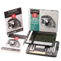 Lápices de boceto de dibujo de 52 piezas Kit de herramientas de boceto de pintura artística Suministros de dibujo a lápiz para artistas adultos juvenes principiantes - details 2