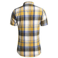 Camisa de Verano de Doble Bolsillo a Rayas Talla Grande Estilo Casual de Negocios para Hombres - details 3