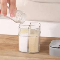 Dispensador de plástico 4 en 1, recipiente con tapa sellada, mezclador de condimentos, caja de especias VIE y cocina para acampar - details 5