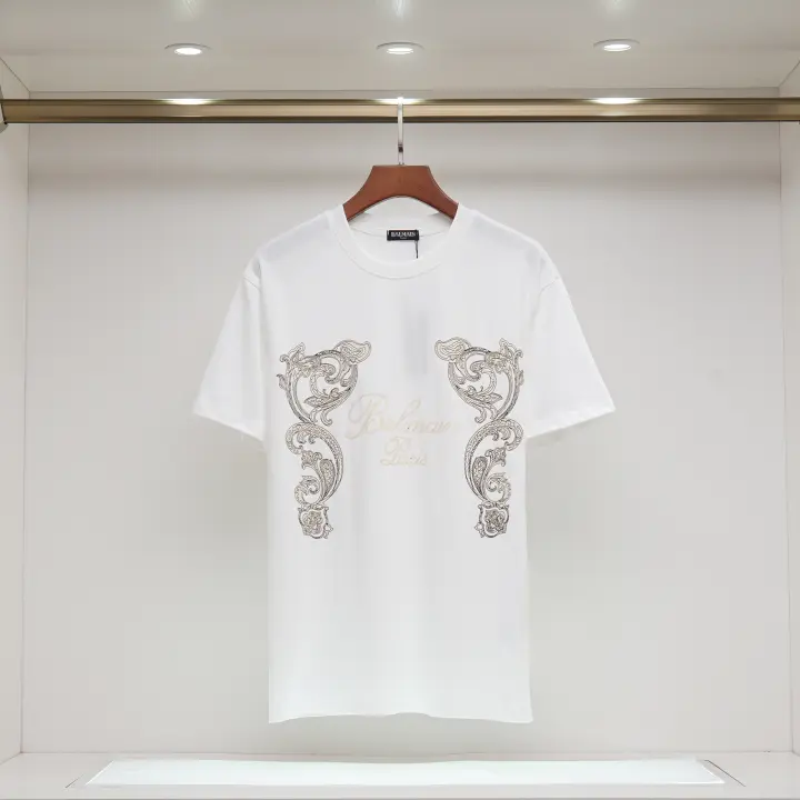 Camisetas Casuales de Verano 2025 Algodón Puro, Cuello Redondo, Estampados de Logotipo para Parejas, Zapatillas y Ropa Deportiva - 1