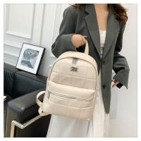Mochila de Cuero Suave Versátil Retro Nueva Edición Coreana 2024 Bolso de Viaje de Moda Prism para Mujeres - details 3