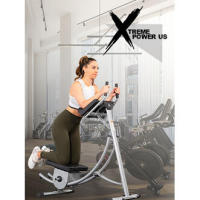 XtremepowerUS Ab hine Entrenamiento abdominal Crunch Fiess Ejercicio de entrenamiento, Sier/Negro - details 1
